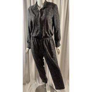 Ann Taylor LOFT Lou & Grey Utility Jumpsuit, Black & White, Sz: M, 74-29